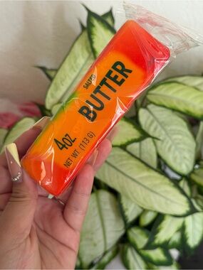 Salted Butter Bar Squishy  - Orange Red Gradient